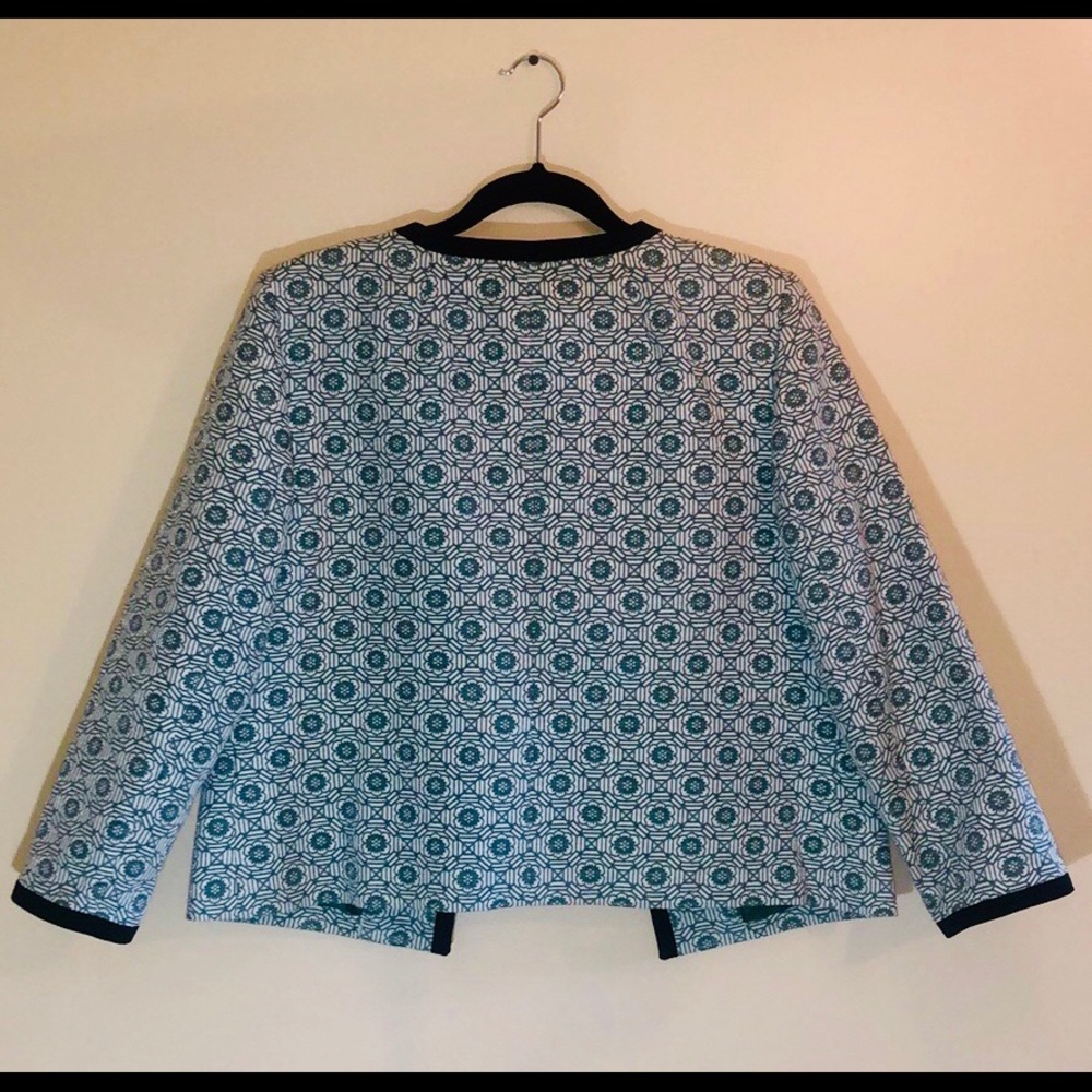 Striking Slate Green/Gray Patterned Blazer - Picture 2 of 3